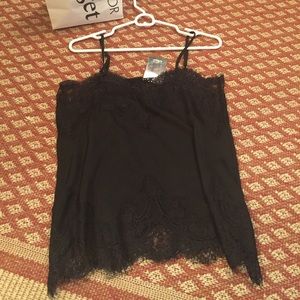 BRAND NEW silk/lace tank top